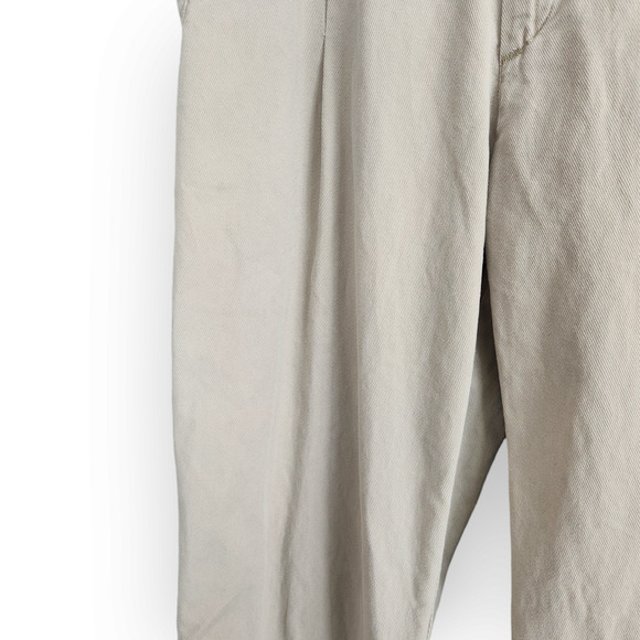 Vintage Riveted Lee Khaki Pleated High Waisted  Capri Trousers Pants 28 - Picture 3 of 7